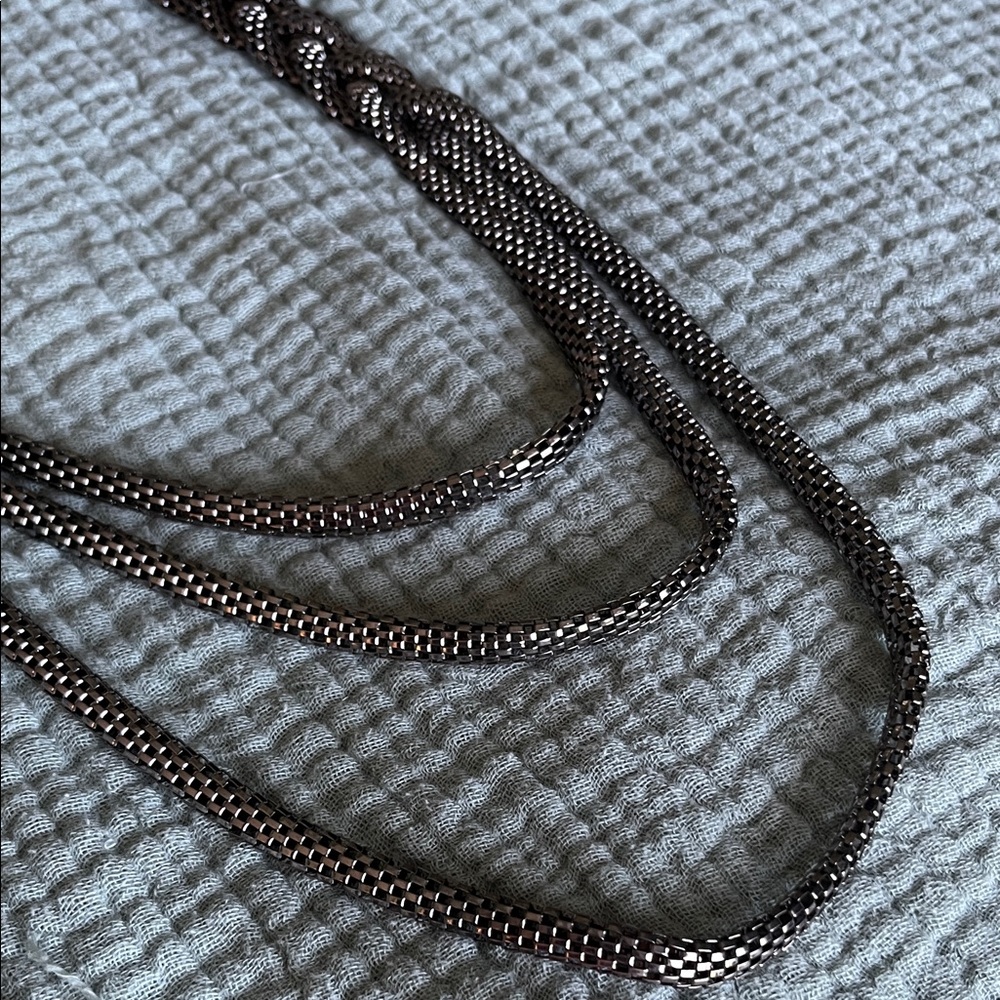 Silver Multi-Strand Chain Necklace - Picture 4 of 4